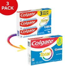 Colgate Total Whitening Toothpaste, Mint, 3 Pack, 5.1 oz