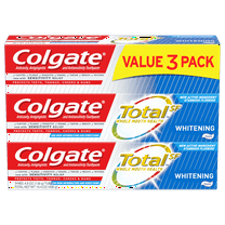 Colgate Total Whitening Toothpaste with Fluoride, Multi Benefit Toothpaste with Sensitivity Relief, 4.8 Oz, 3 Ct