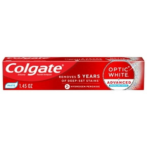 Colgate Optic White Advanced Sparkling White Toothpaste with 2% Hydrogen Peroxide, Travel Size, Mint, 1.45 OZ