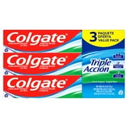 Colgate Triple Acci n Crema Dental, Paquete de 3, Tubos de 6 oz