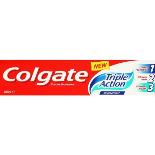 Colgate Triple Action Fluoride Toothpaste Original Mint 100Ml - Pack Of 3