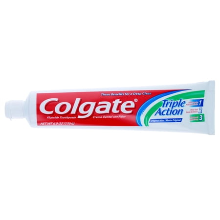 Colgate Triple Action Toothpaste Original Mint 6 Oz (Pack of 10)