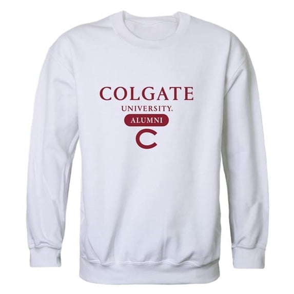 Colgate University Mens Alumni Fleece T-Shirt, White - Large