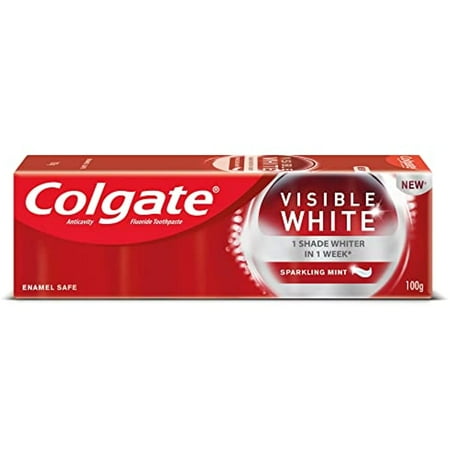 Colgate Visible White Dazzling White Toothpaste (1 Shade Whiter In 1 Week) With Sparkling Mint 100G - 1 Pack Buy Original Colgate Products Only E-Retails