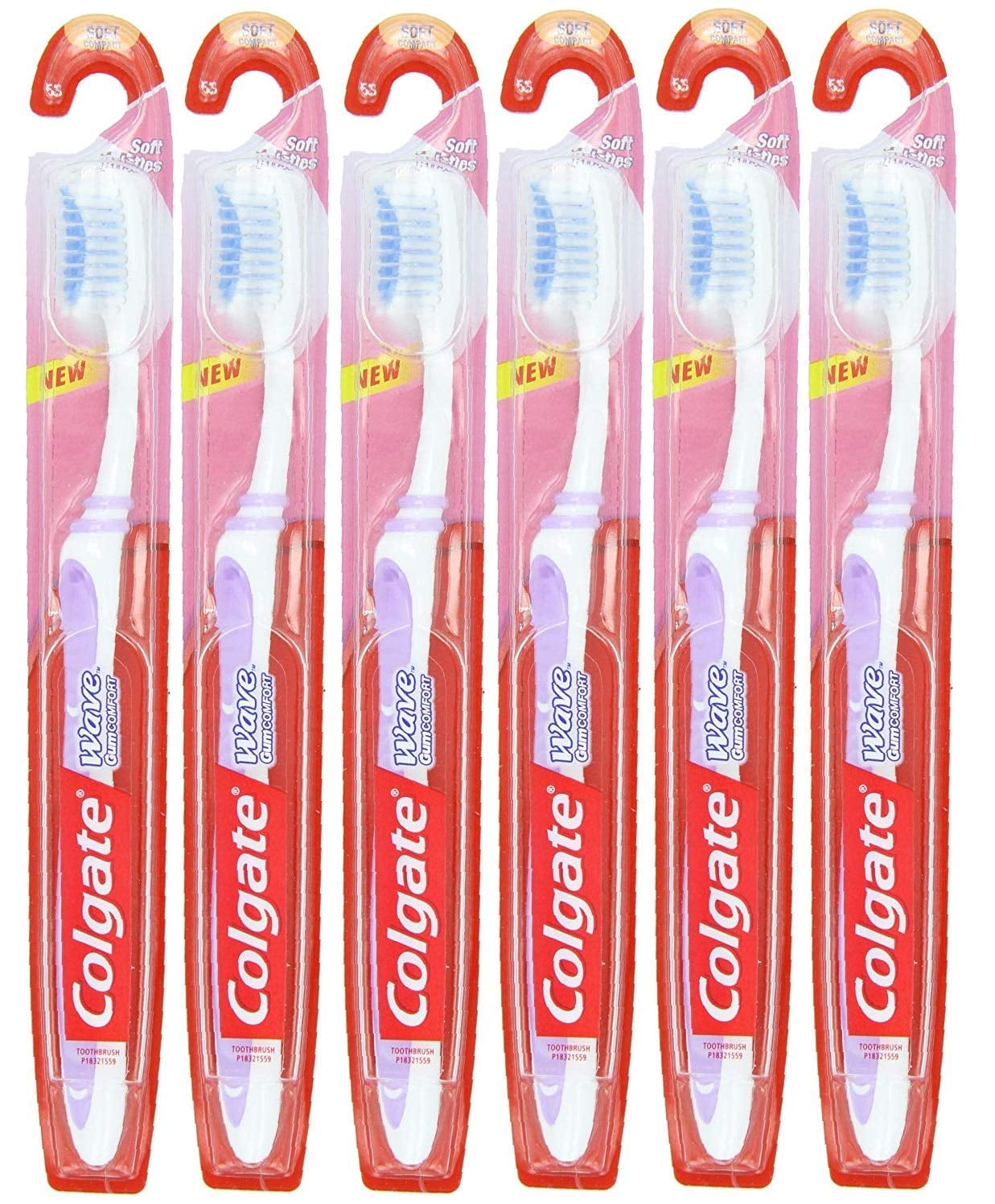 Colgate Wave Gum Comfort Soft Compact Head Toothbrush Colors Vary 6