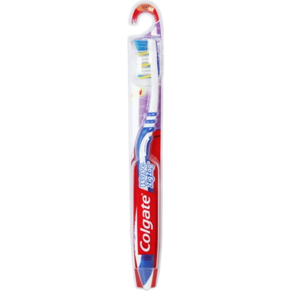 Colgate Wave ZigZag Full Head Soft Toothbrush Soft Full 1 ea (Pack of 4)