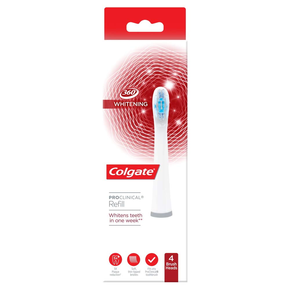 Colgate Whitening Brush Head for Colgate PROCLINICAL Toothbrushes 4 Pcs