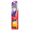 thumbnail image 1 of Colgate ZigZag Deep Clean Manual Toothbrush with Tongue and Cheek Cleaner, Soft, 2 Ct, 1 of 3