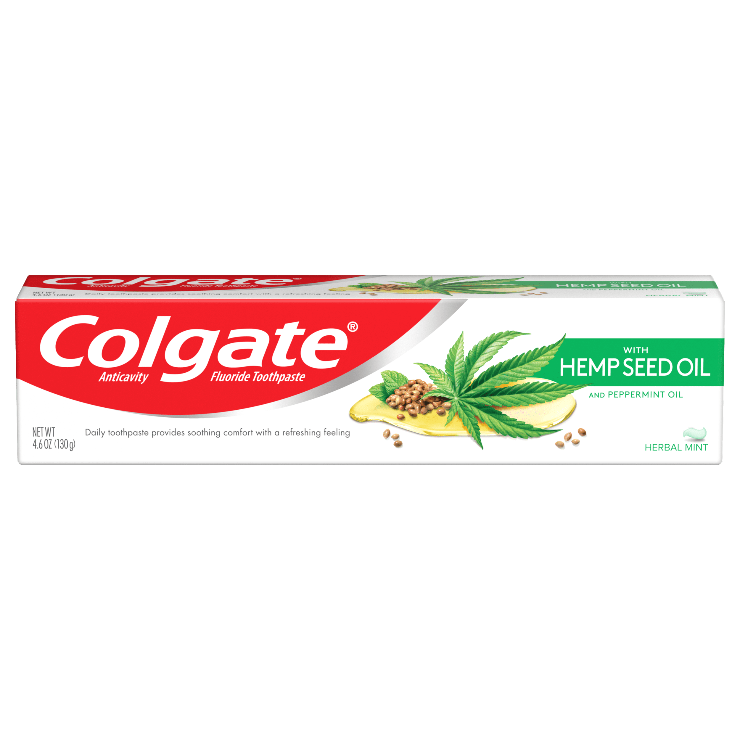 Colgate with Natural Hemp Seed Oil Toothpaste With Fluoride Herbal Mint 4.6oz