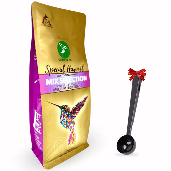 Colibreeco, Colombian Coffee, Mix Selection, Medium Roast, Ground, 12 Ounce Bag