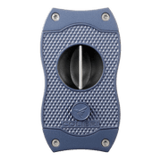 Colibri Premium Diamond V-Cut Cigar Cutter - Ergonomic Stainless Steel Spring-Loaded Blade, Ideal for up to 60+ Ring Gauge - Gift for Cigar Enthusiasts Navy