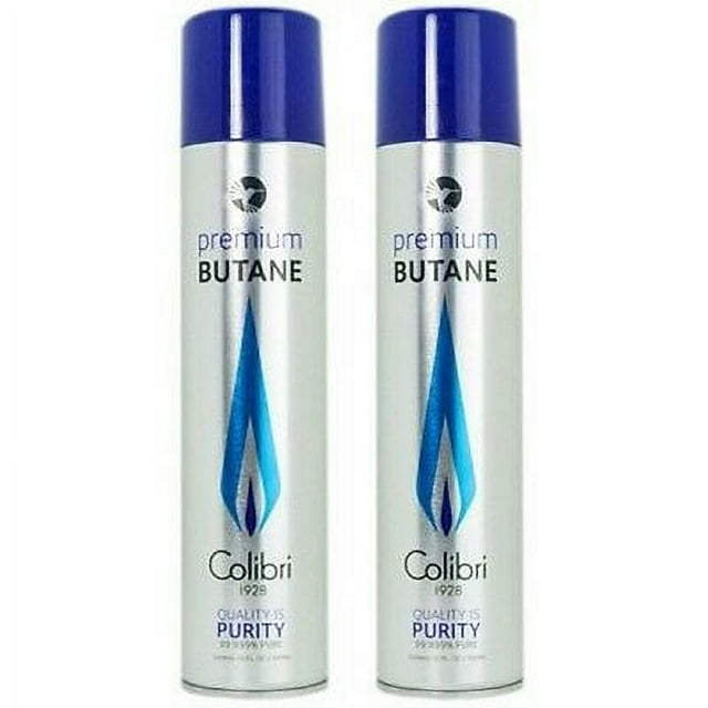 Colibri Premium Lighter Butane 2 Pack Refill Fuel 50g/3.04 oz Canister