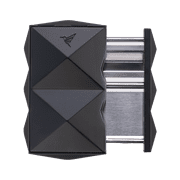 Colibri Premium Quasar SV-Cut 2 in 1 Cigar Cutter - Ergonomic Stainless Steel V-Cut and Straight Cut Style Spring-Loaded Blade, Ideal for up to 60+ Ring Gauge - Gift for Cigar Enthusiasts Black