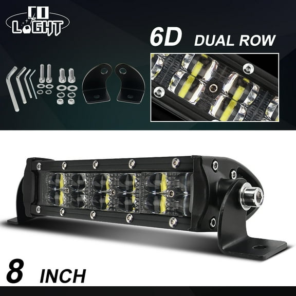 Colight 6D LED Light Bar 8 Inch 180W LED Work Light Bar Spot Flood ComboDriving Fog Off Road SUV ATV UTV Boat