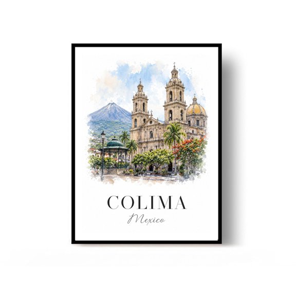 Colima Mexico Travel Print Wall Decor