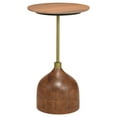 thumbnail image 1 of Colima Round Wood Top Accent Side Table Peach, 1 of 6
