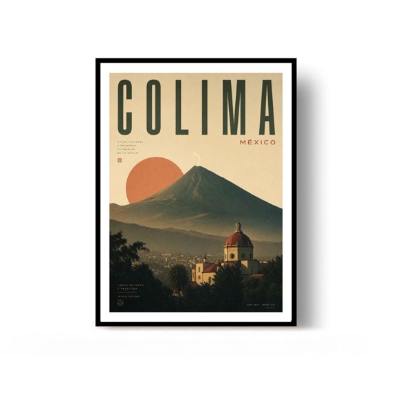 Colima Travel Print Mexico Wall Decor