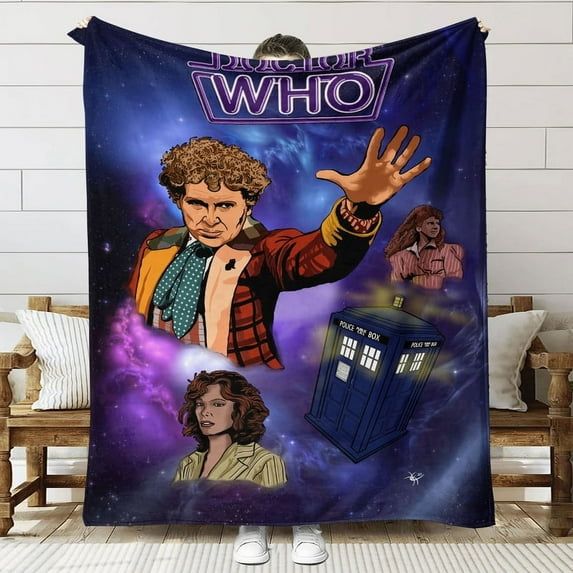 Colin Baker As Doctor Throw Blanket Gifts for Fans Lover Girls Boys Women Present Hoodie Him Bed 40"x50"