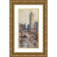 thumbnail image 1 of Colin Campbell Cooper 14x24 Gold Ornate Framed and Double Matted Museum Art Print Titled - Flat Iron Building (1904), 1 of 4