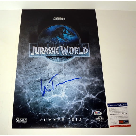 Colin Trevorrow Signed Autograph Jurassic World Movie Poster PSA/DNA COA #2