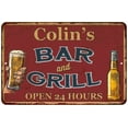 thumbnail image 1 of Colin's Red Bar and Grill Rustic Sign Decor 8x12 108120045187, 1 of 1