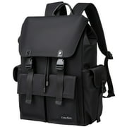 COLINS KEIRS 16 Inch Laptop Backpack for Men, Drawstring, Waterproof, Large 30 L Backpack for Travel, Work, College or Daily Use, Black