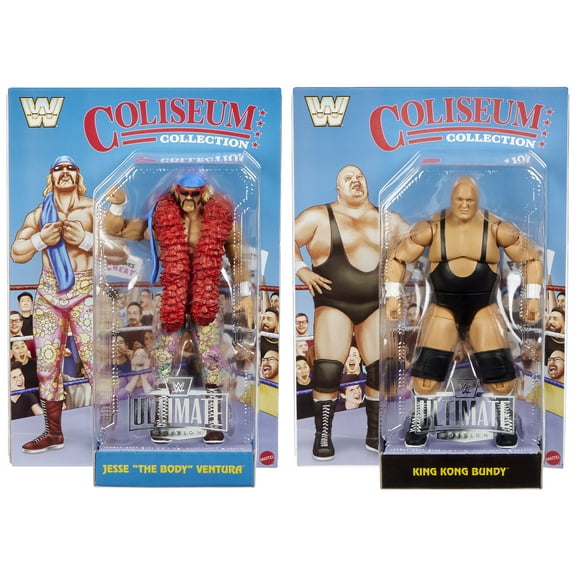 Coliseum Collection - Set of 2 (Ventura & Bundy) WWE Ultimate Edition 2-Pack Ringside Exclusive Mattel WWE Toy Wrestling Action Figures