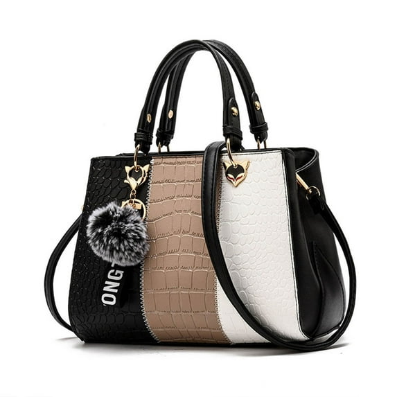 Colisha Fashion Women Leather Handbag Crocodile Shoulder Bag Large Capacity Briefcase Messenger Satchel Shopper Tote Bags