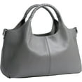 thumbnail image 1 of Colisha Genuine Leather Purses and Handbags for Women Top Handle Satchel Large Work Tote Shoulder Crossbody Bag Gray, 1 of 6