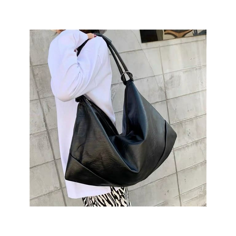 Trendy Crossbody Bag For Women Shoulder Bag Soft PU Leather Handbags Purses  Multi Pocket Hobo Tote Bag Slouchy Bag