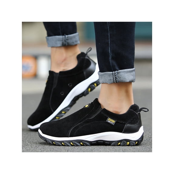 Colisha Men's Slip on LightWeight Slip Resistant Outdoor Shoes Breathable Comfortable Camping Walking Shoes