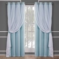 thumbnail image 1 of Colisha Single Curtain Panel Bedroom Blackout Window Curtain Grommet Room Darkening Curtain Eyelet Ring Top Thermal Insulated Window Drape Light Blue Width:52"x Length:96", 1 of 1
