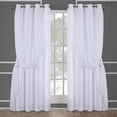 thumbnail image 1 of Colisha Single Curtain Panel Bedroom Blackout Window Curtain Grommet Room Darkening Curtain Eyelet Ring Top Thermal Insulated Window Drape White Width:52"x Length:84", 1 of 1