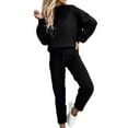 thumbnail image 1 of Colisha Solid Tracksuit Set for Women Drawstring Sports Jogger Trousers Long Sleeve Casual Tops Pullover Activewear Outfits Set Sweatsuit Jogging Suit, 1 of 3