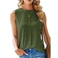 thumbnail image 1 of Colisha Summer Sleeveless T Shirts for Women Casual Plain Tank Tops Fashion Loose Baggy T-shirt Ladies Women Round Neck Tunic Blouse Tee, 1 of 6