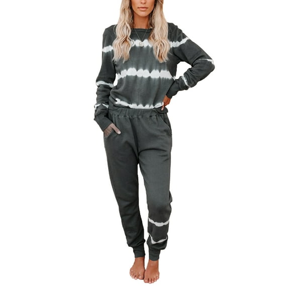 Colisha Women Casual Tracksuit Set Long Sleeve Pullover Sweatpants Sports Activewear Jogging Outfits Elastic Drawstring Running Gym Yoga Sets Sweatsuit S-3XL