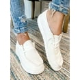 thumbnail image 1 of Colisha Women Platform Casual Canvas Shoes Slip On Anti-Skid Round Toe Sports Sneakers Beige 7, 1 of 2