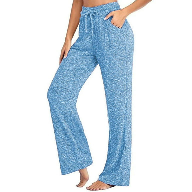 Colisha Womens Wide Leg Pajama Bottoms Drawstring Plus Size Lounge Pants Long Sleepwear Pyjamas Pjs Pants with Pockets Walmart