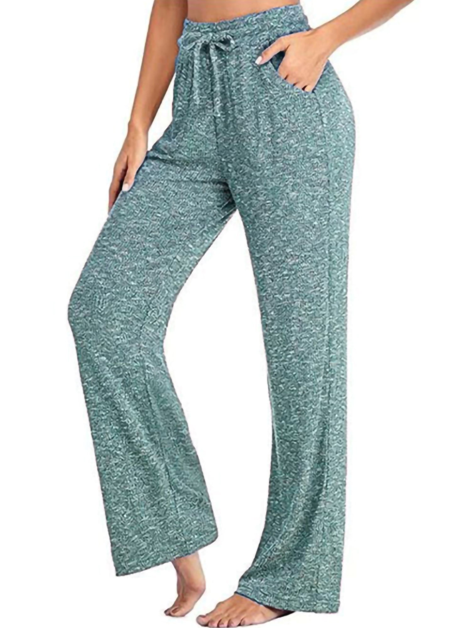 Colisha Womens Wide Leg Pajama Bottoms Drawstring Plus Size Lounge Pants  Long Sleepwear Pyjamas Pjs Pants with Pockets 
