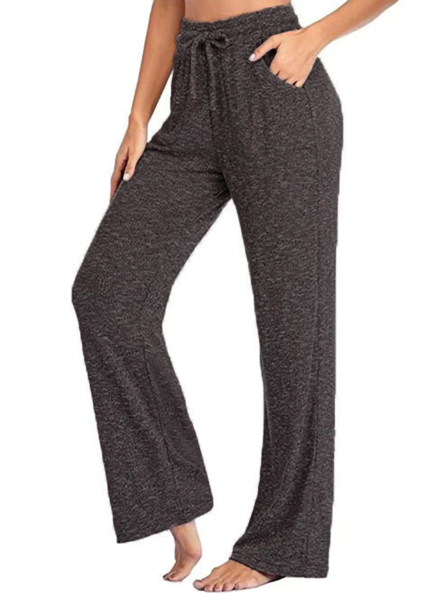 Colisha Womens Wide Leg Pajama Bottoms Drawstring Plus Size Lounge Pants Long Sleepwear Pyjamas Pjs Pants with Pockets Walmart