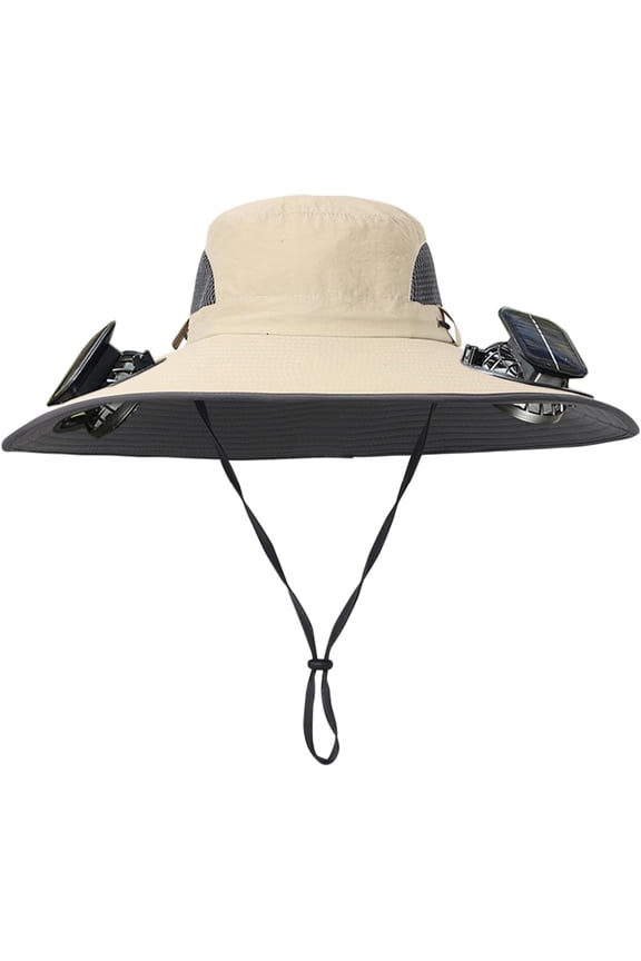 Colitt Fishing Hat with Fans, 2025 New Ultralight Solar Fan Sun Hat, Wide Brim Solar Fan Hat Outdoor Fishing UPF 50+