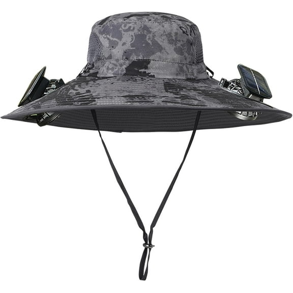Colitt Fishing Hat with Fans, 2025 New Ultralight Solar Fan Sun Hat, Wide Brim Solar Fan Hat Outdoor Fishing UPF 50 