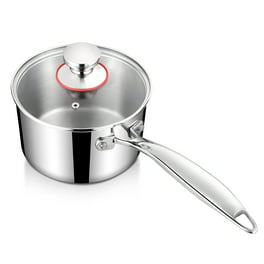 Mainstays Stainless Steel 3-Quart Saucepan with Straining Lid