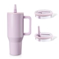 thumbnail image 1 of Coliware 40oz Orchid Large Vacuum-Insulated Tumbler with Lid, Reusable Stainless Steel Water Bottle with Handle Flip Straw Rubber Base, Leak Resistant Travel Coffee Mug for Home Office Gym, 1 of 11