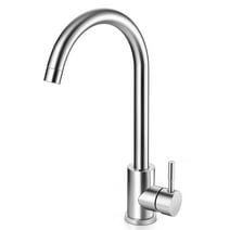 Coliware High Arc Kitchen Faucet Stainless Steel Brushed Nickel, Modern Single Handle  Kitchen Sink Faucet Bar Sink Faucet