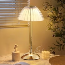 Coliware Table Lamp, Cordless Crystal Lamp with USB Charging Port, Rechargeable 3 Color Dimmable Gold Desk Lamp with Touch Control, LED Bedside Lamp for Home Office Restaurant, Bulb Included