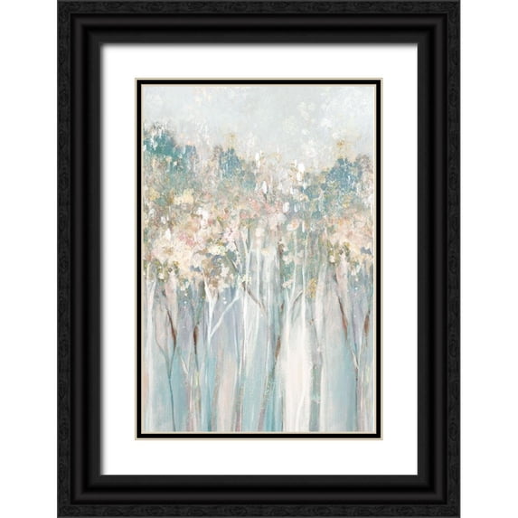 Collabera, Pamela 23x32 Black Ornate Wood Framed with Double Matting Museum Art Print Titled - Dewy II