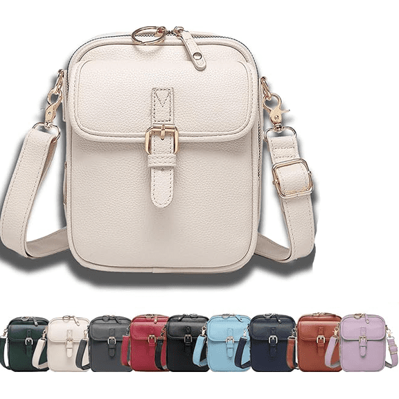 Collaboraten Crossbody Leather Bag - Small Anti-Theft Messenger Bag with Large Capacity, Perfect for Travel & Daily Use, Women's Shoulder Handbags