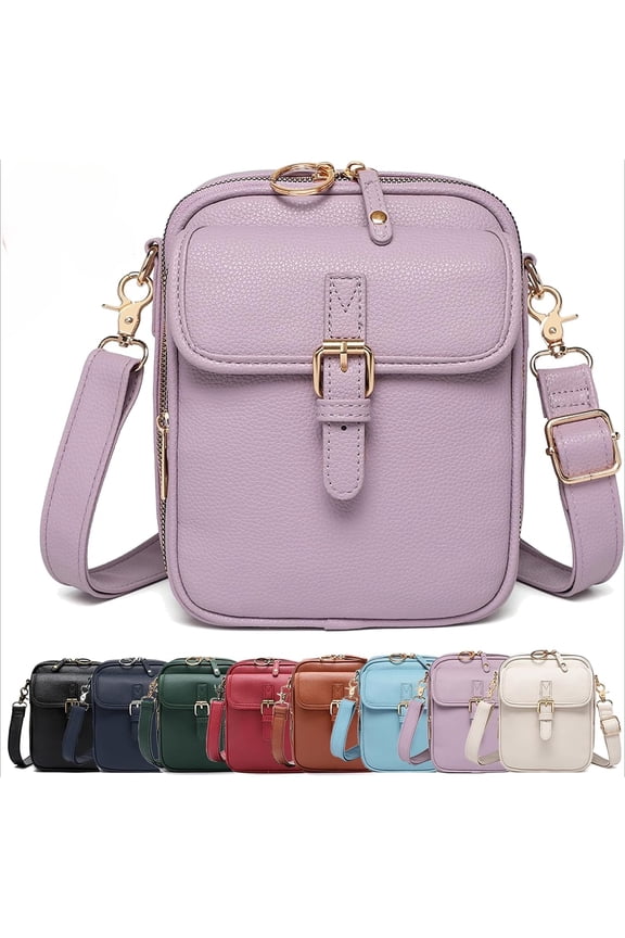 Collaboraten1 Crossbody Leather Bag, Urvashi Crossbody Leather Bag for women, with Built in Wallet, Vintage Anti-Theft