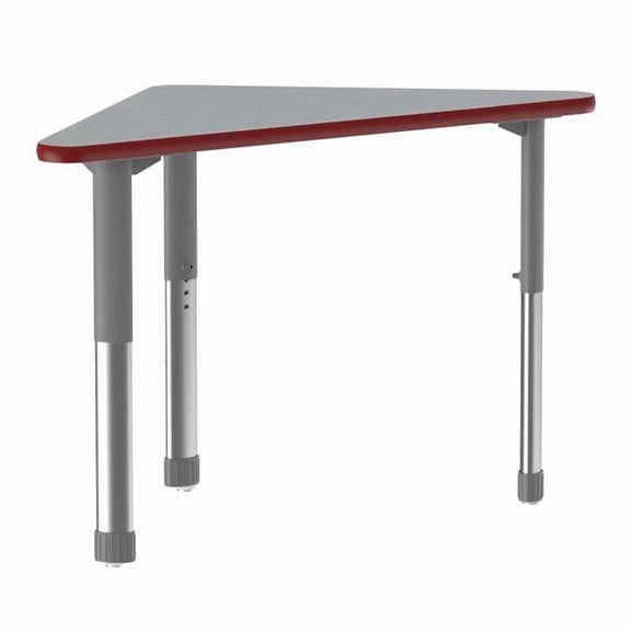 Collaborative Desk - Gray Granite - 30 x 41 in. - Wing Shape - Durable Laminate Top